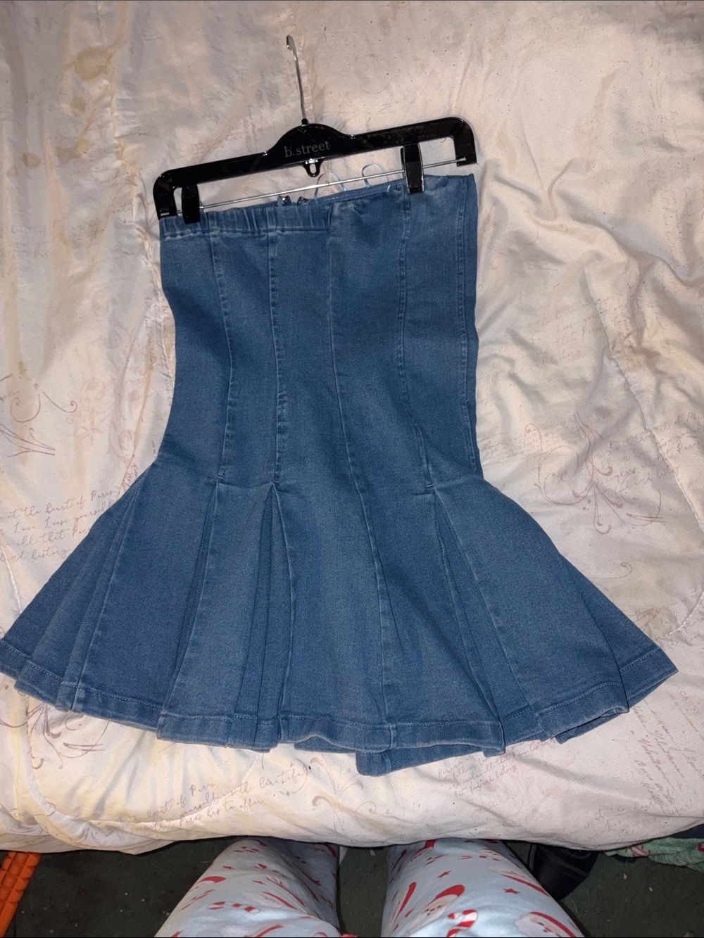 Denim Flared dress - Blue